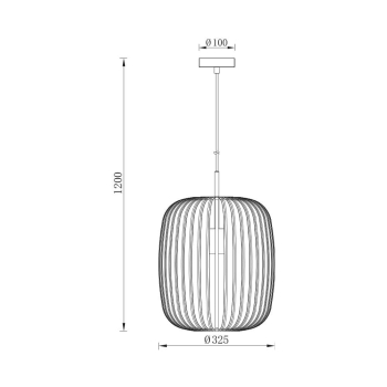 Visilica za E27 žarulju max 23W fi325mm IP20 bež BRAYTRON BV03-00070