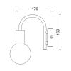 Zidna svjetiljka E27 max 23W 170mm IP20 crna BRAYTRON BV04-00034