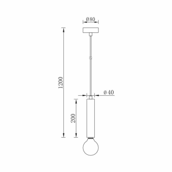 Visilica za E27 žarulju max 23W fi80mm IP20 zlatna BRAYTRON BV04-00051
