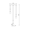 Visilica za 3xE27 žarulju max 3x23W fi240mm IP20 crna BRAYTRON BV04-00061