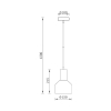 Visilica za E27 žarulju max 23W fi150mm IP20 crna BRAYTRON BV05-00010