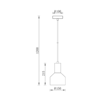 Visilica za E27 žarulju max 23W fi150mm IP20 crna BRAYTRON BV05-00010