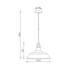 Visilica za E27 žarulju max 23W fi355mm IP20 brončana BRAYTRON BV05-00023