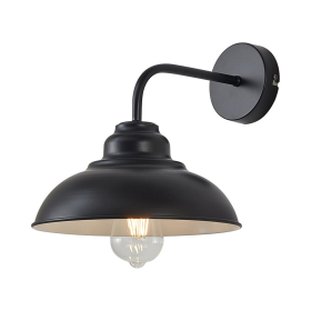 Zidna svjetiljka E27 max 23W fi250mm IP20 crna BRAYTRON BV05-00025