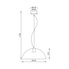 Visilica za E27 žarulju max 23W fi380mm IP20 crna BRAYTRON BV05-00030