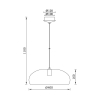 Visilica za E27 žarulju max 23W fi400mm IP20 crna BRAYTRON BV05-00031