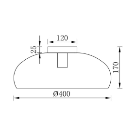 Visilica za E27 žarulju max 23W fi400mm IP20 crna BRAYTRON BV05-00033