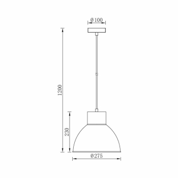 Visilica za E27 žarulju max 23W fi275mm IP20 bijela BRAYTRON BV05-00040