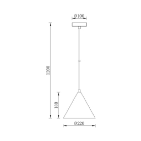 Visilica za E27 žarulju max 23W fi220mm IP20 plava BRAYTRON BV05-00063