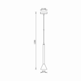 Visilica za GU10 žarulju max 10W fi95mm IP20 crna BRAYTRON BV05-00070