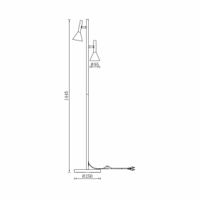 Podna svjetiljka za 2xGU10 žarulju max 2x10W IP20 crna BRAYTRON BV05-00073