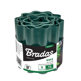 Rubnjak za travnjak PVC 9m x 15cm zeleni BX14110