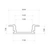 Profil za LED traku ugradni aluminijski 2m crni BRAYTRON BY39-00621