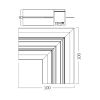 Šina za magnetsku rasvjetu 100x30x100mm crna kutna BRAYTRON BY41-10511