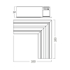 Šina za magnetsku rasvjetu 100x34x100mm crna kutna BRAYTRON BY41-10711