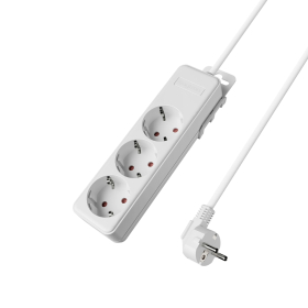Prenosiva utičnica 3x schuko s kabelom 1,5mm2 / 3m bijela BRAYTRON BY72-00033