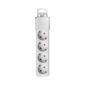 Prenosiva utičnica 4x schuko bijela BRAYTRON BY72-00040