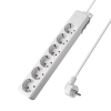 Prenosiva utičnica 6x schuko s kabelom 1,5mm2 / 5m bijela BRAYTRON BY72-00065