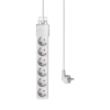 Prenosiva utičnica 6x schuko s kabelom 1,5mm2 / 5m bijela BRAYTRON BY72-00065