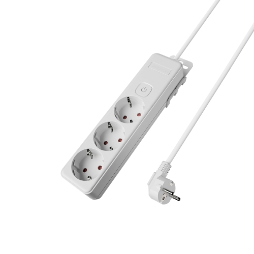 Prenosiva utičnica 3x schuko s kabelom 1,5mm2 / 3m i prekidačem bijela BRAYTRON BY72-00233