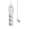 Prenosiva utičnica 3x schuko s kabelom 1,5mm2 / 3m i prekidačem bijela BRAYTRON BY72-00233