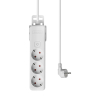 Prenosiva utičnica 3x schuko s kabelom 1,5mm2 / 1,5m i prekidačem bijela BRAYTRON BY72-00231