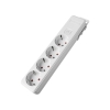 Prenosiva utičnica 4x schuko s prekidačem bijela BRAYTRON BY72-00240