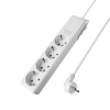 Prenosiva utičnica 4x schuko s kabelom 1,5mm2 / 5m i prekidačem bijela BRAYTRON BY72-00245
