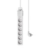 Prenosiva utičnica 6x schuko s kabelom 1,5mm2 / 1,5m i prekidačem bijela BRAYTRON BY72-00261
