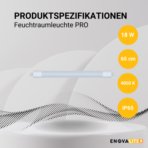 Vodotjesna svjetiljka PRO 18W 4000K 2070lm 65cm IP65 ENOVALITE ELED200130