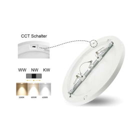 Panel LED 18W 3CCT 1880lm ø225x17mm ugradbeni/nadgradni dimabilni podesiv ENOVALITE ELED300200
