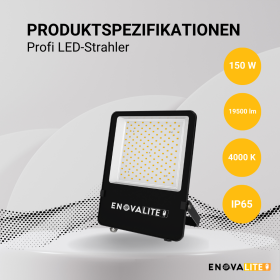 Reflektor LED 150W 4000K 19500lm IP65 crni LUMILEDS ENOVALITE ELED400101