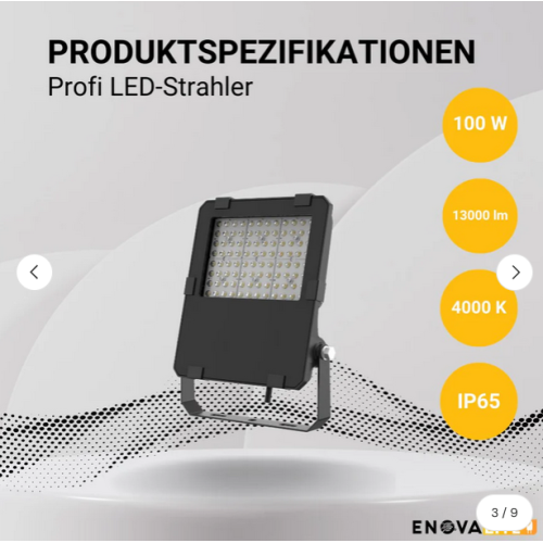 Reflektor LED PRO 100W 4000K 13000lm IP65 LUMILEDS ENOVALITE ELED400160