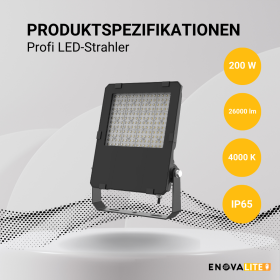 Reflektor LED PRO 200W 4000K 26000lm IP65 LUMILEDS ENOVALITE ELED400162
