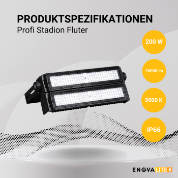 Reflektor LED 200W 5000K 26000lm IP66 profesionalni za stadione LUMILEDS ENOVALITE ELED400300