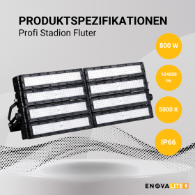 Reflektor LED 800W 5000K 104000lm IP66 profesionalni za stadione LUMILEDS ENOVALITE ELED400304