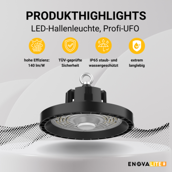 Industrijska svjetiljka 100 W 4000K 14000lm IP65 HighBay Lumileds ENOVALITE ELED500105