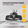 Industrijska svjetiljka 150W 5000K 22500lm IP65 HighBay PRO dijamantni dizajn Philips napajanje Lumileds ENOVALITE ELED500131