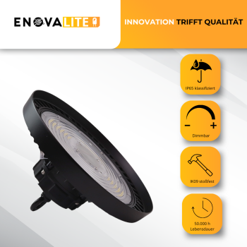 Industrijska svjetiljka 100-200W 4000K 17000-34000lm IP65 HighBay dimabilna ENOVALITE ELED500151