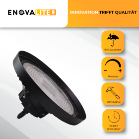 Industrijska svjetiljka 150W 5000K 22500lm IP65 IK08 HighBay UFO visoko energetski učinkovita ENOVALITE ELED500154