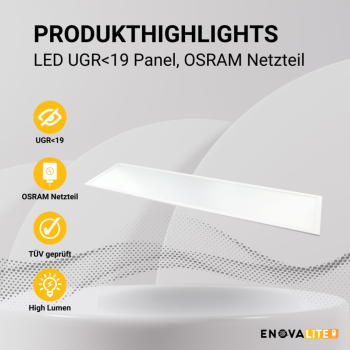Panel LED 36W 4000K 4320lm 120x30 cm UGR<19 ugradbeni pravokutni ENOVALITE ELED600220