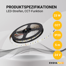 Traka LED 60LED/m 3CCT 24V 5m 10mm ENOVALITE ELED700103