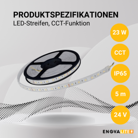Traka LED 60LED/m 3CCT 24V 5m 10mm IP65 ENOVALITE ELED700104