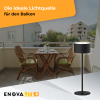 Stolna svjetiljka s baterijom gornje i donje svjetlo zatamnjivanje i CCT funkcija crna punjiva unutarnja i vanjska IP44 USB-C ENOVALITE ELED700400