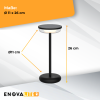 Stolna svjetiljka na baterije LED solarni i mrežni rad 2700K dimabilna IP44 ENOVALITE ELEDSO700115