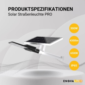 Solarna ulična svjetiljka PRO 40W 6500K 5200lm IP65 ENOVALITE ELEDSO800101