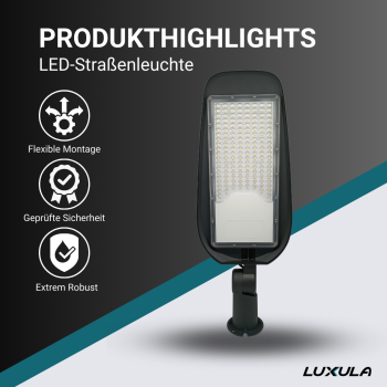 Ulična svjetiljka 100W 5000K 11700lm IP65 LUXULA LX-SL-100-5000