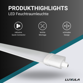 Vodotjesna svjetiljka 36W 4000K 3250lm 120cm IP65 sa brzim konektorom LUXULA LX200120