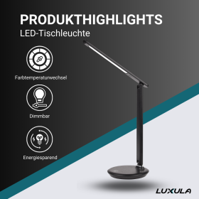 Stolna svjetiljka 9W 3CCT dimabilna crna LUXULA LX700150