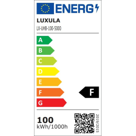 Industrijska svjetiljka 100W 5000K 9400lm IP65 HighBay UFO LUXULA LX-UHB-100-5000